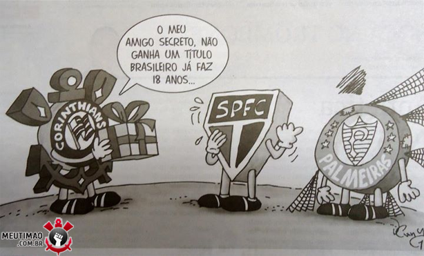 Amigo secreto entre Corinthians e Palmeiras
