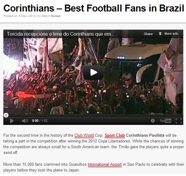 Imprensa internacional noticiando a invasão do Corinthians no aeroporto