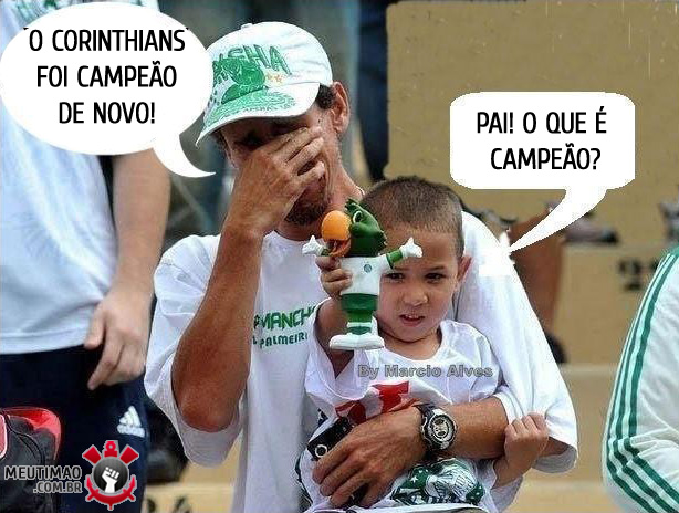 Criança Palmeirense não sabe o que é ser campeão