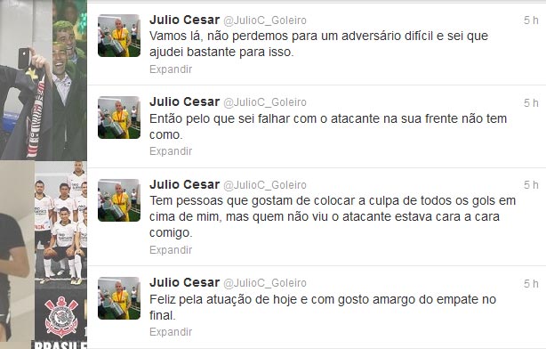 Twitter do goleiro <a href=