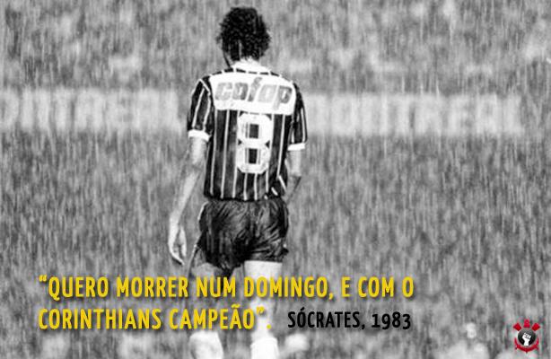 Sócrates morreu e foi homenageado por 40 mil Corinthianos no dia em que o Timão foi Campeão