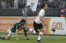 Rodriguinho marcou o gol da vitria contra o Palmeiras, na Arena Corinthians, pelo Brasileiro