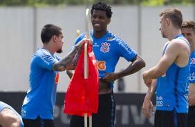 Fagner, Carlos e Gil no ltimo treino antes do duelo contra o Flamengo, pelo Brasileiro