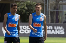Pedrinho e Vital no ltimo treino antes do duelo contra o Flamengo, pelo Brasileiro