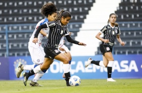 Vic Albuquerque durante a partida entre Corinthians e Bahia, pelo Brasileiro Feminino