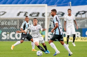 Gabriel durante partida entre Corinthians e Grmio, pelo Campeonato Brasileiro