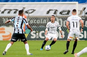 Volante Gabriel durante partida entre Corinthians e Grmio, pelo Campeonato Brasileiro