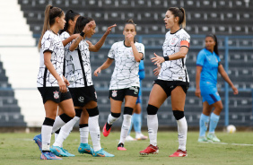 Zanotti, Portilho, Adriana, Jheni e Jaque em duelo contra o Real Braslia pelo Brasileiro Feminino