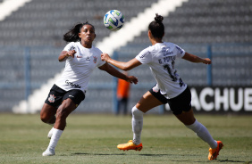 Atletas do Corinthians durante a partida contra o Cruzeiro, pelo Brasileiro Feminino