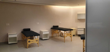 Sala de massagem do Corinthians tambm pode ser vista durante o tour