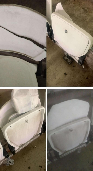 Assentos da Neo Qumica Arena danificados pelos torcedores do Santos