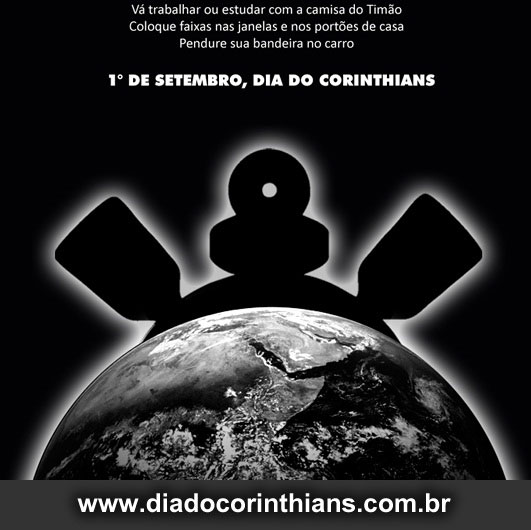 Dia primeiro de setembro v&aacute; estudar e trabalhar usando a camisa do Corinthians