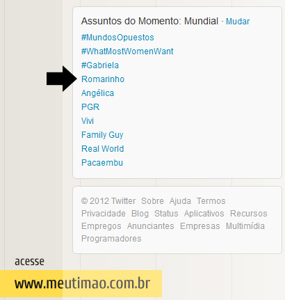 Romarinho nos Trending Topics