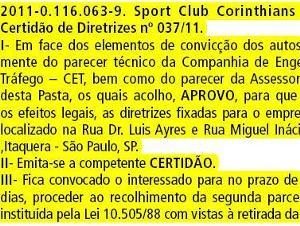Corinthians consegue primeira aprovao para estdio da Copa