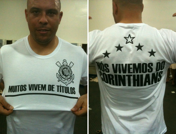 FOTO: Sem ttulo, Ronaldo veste camisa que minimiza a taa que no veio