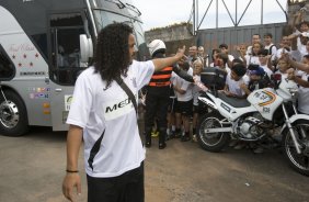 Perdigo chegando ao estdio antes da partida vlida pela Segunda Divisao do Campeonato Brasileiro 2008, realizada no estdio Serejo/Serejo, em Taguatinga, Distrito Federal, neste sbado a tarde