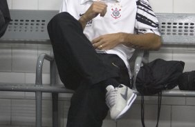SP - CORINTHIANS/SP X SPORT/RECIFE- ESPORTES - Marcel nos vestirios antes da primeira partida da deciso da Copa do Brasil 2008, realizada no estdio do Morumbi, nesta quarta-feira a noite