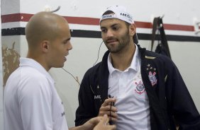 SP - BRAGANTINO/BRAGANCA PAULISTA X CORINTHIANS/SP - ESPORTES - nos vestiários antes da partida válida pelo Campeonato Brasileiro da segunda divisão 2008, primeiro turno, realizada no estádio Santa Cruz, em Ribeirão Preto, interior de São Paulo, nesta quarta-feira a noite