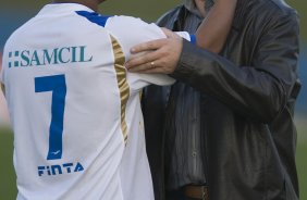 SP - SANTO ANDRE X CORINTHIANS - ESPORTES - durante partida válida pelo Campeonato Brasileiro da segunda divisão 2008, primeiro turno, realizada no estádio Bruno José Daniel, em Santo André, municipio de São Paulo, neste sábado a tarde