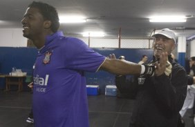 SP - SANTO ANDRE X CORINTHIANS - ESPORTES - nos vestiários antes da partida válida pelo Campeonato Brasileiro da segunda divisão 2008, primeiro turno, realizada no estádio Bruno José Daniel, em Santo André, municipio de São Paulo, neste sábado a tarde