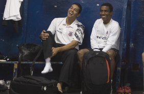 SP - SANTO ANDRE X CORINTHIANS - ESPORTES - nos vestirios antes da partida vlida pelo Campeonato Brasileiro da segunda diviso 2008, primeiro turno, realizada no estdio Bruno Jos Daniel, em Santo Andr, municipio de So Paulo, neste sbado a tarde