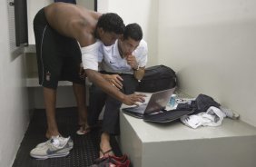SP - CORINTHIANS/SP X JUVENTUDE/RS - ESPORTES - nos vestiários antes da partida válida pelo Campeonato Brasileiro da segunda divisão 2008, primeiro turno, realizada no estádio do Pacaembu, zona oeste da cidade, nesta terca-feira a noite