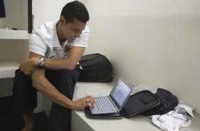 SP - CORINTHIANS/SP X JUVENTUDE/RS - ESPORTES - nos vestiários antes da partida válida pelo Campeonato Brasileiro da segunda divisão 2008, primeiro turno, realizada no estádio do Pacaembu, zona oeste da cidade, nesta terca-feira a noite