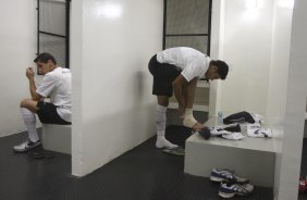 SP - CORINTHIANS/SP X JUVENTUDE/RS - ESPORTES - nos vestiários antes da partida válida pelo Campeonato Brasileiro da segunda divisão 2008, primeiro turno, realizada no estádio do Pacaembu, zona oeste da cidade, nesta terca-feira a noite