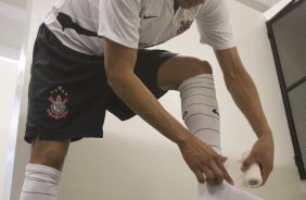 SP - CORINTHIANS/SP X ABC/RN- ESPORTES - nos vestiários antes da partida válida pelo Campeonato Brasileiro da segunda divisão 2008, última partida do primeiro turno, realizada no estádio da Pacaembu, neste sábado a tarde