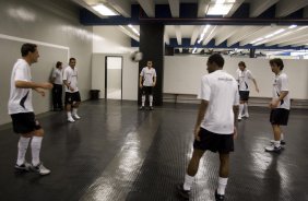 SP - CORINTHIANS/SP X ABC/RN- ESPORTES - nos vestiários antes da partida válida pelo Campeonato Brasileiro da segunda divisão 2008, última partida do primeiro turno, realizada no estádio da Pacaembu, neste sábado a tarde