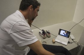 SP - CORINTHIANS/SP X ABC/RN- ESPORTES - nos vestiários antes da partida válida pelo Campeonato Brasileiro da segunda divisão 2008, última partida do primeiro turno, realizada no estádio da Pacaembu, neste sábado a tarde