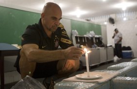 AL - CRB/ALAGOAS X CORINTHIANS/SP - ESPORTES - nos vestirios antes da partida vlida pelo Campeonato Brasileiro da segunda diviso 2008, primeira partida do returno, realizada no estdio Rei Pel, neste sbado a tarde