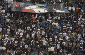 durante a partida de estreia do Corinthians na segunda divisão do Campeonato Brasileiro de 2008, realizada no estádio do Pacaembu, zona oeste de São Paulo, neste sábado a tarde