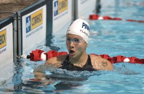 NATACAO - Flavia Delaroli, esta manh durante o Trofeu Jos Finkel de Natacao que acontece nas piscinas do Corinthians