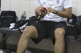 BSB - BRASILIENSE/BSB X CORINTHIANS/SP - ESPORTES - nos vestiários antes da partida válida pelo returno do Campeonato Brasileiro da segunda divisão de 2008, realizada no estádio Serejao/Serejão, nesta terca-feira a noite