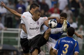 SP- CORINTHIANS/SP X SANTO ANDRE/SP - ESPORTES - durante partida válida pelo returno do Campeonato Brasileiro da segunda divisão de 2008, realizada no estádio do Pacaembu, zona oeste da cidade, neste sábado a tarde