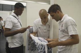 SP - CORINTHIANS/SP X AVAI/SC - ESPORTES - nos vestiários antes da partida válida pelo returno do Campeonato Brasileiro Serie B, realizado no estádio do Pacaembu, zona oeste da cidade, neste sábado a tarde