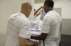 SP - CORINTHIANS/SP X AVAI/SC - ESPORTES - nos vestiários antes da partida válida pelo returno do Campeonato Brasileiro Serie B, realizado no estádio do Pacaembu, zona oeste da cidade, neste sábado a tarde