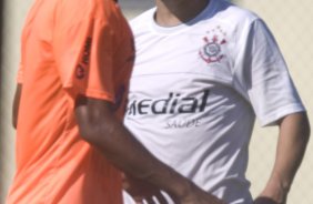 Durante jogo-treino do Corinthians contra o União Barbarense, realizado esta tarde no Spa Sport Resort, na cidade de Itu, interior de São Paulo, durante a pre-temporada de 2009; O time faz sua estreia no Campeonato Paulista no dia 22/01, contra o Barueri, no Pacaembu