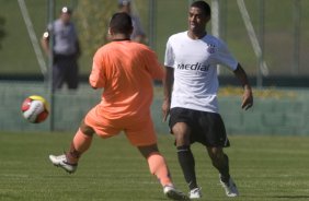 Durante jogo-treino do Corinthians contra o União Barbarense, realizado esta tarde no Spa Sport Resort, na cidade de Itu, interior de São Paulo, durante a pre-temporada de 2009; O time faz sua estreia no Campeonato Paulista no dia 22/01, contra o Barueri, no Pacaembu
