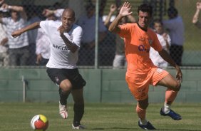 Durante jogo-treino do Corinthians contra o Unio Barbarense, realizado esta tarde no Spa Sport Resort, na cidade de Itu, interior de So Paulo, durante a pre-temporada de 2009; O time faz sua estreia no Campeonato Paulista no dia 22/01, contra o Barueri, no Pacaembu