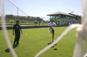 Durante treino do Corinthians realizado esta manh no Spa Sport Resort, na cidade de Itu, interior de So Paulo, durante a pre-temporada de 2009; O time faz sua estreia no Campeonato Paulista no dia 22/01, contra o Barueri, no Pacaembu