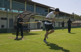 Durante treino do Corinthians realizado esta manh no Spa Sport Resort, na cidade de Itu, interior de So Paulo, durante a pre-temporada de 2009; O time faz sua estreia no Campeonato Paulista no dia 22/01, contra o Barueri, no Pacaembu