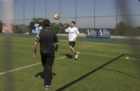 Durante treino do Corinthians realizado esta manh no Spa Sport Resort, na cidade de Itu, interior de So Paulo, durante a pre-temporada de 2009; O time faz sua estreia no Campeonato Paulista no dia 22/01, contra o Barueri, no Pacaembu