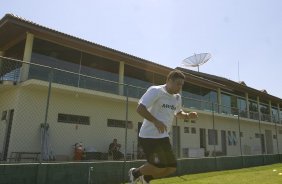 Durante treino do Corinthians realizado esta manh no Spa Sport Resort, na cidade de Itu, interior de So Paulo, durante a pre-temporada de 2009; O time faz sua estreia no Campeonato Paulista no dia 22/01, contra o Barueri, no Pacaembu