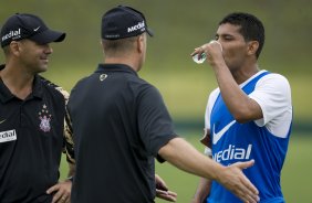 Durante o treino do Corinthians realizado esta manh no Spa Sport Resort, na cidade de Itu, interior de So Paulo, durante a pre-temporada de 2009; O time faz sua estreia no Campeonato Paulista no dia 22/01, contra o Barueri, no Pacaembu