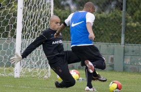 Durante o treino do Corinthians realizado esta manh no Spa Sport Resort, na cidade de Itu, interior de So Paulo, durante a pre-temporada de 2009; O time faz sua estreia no Campeonato Paulista no dia 22/01, contra o Barueri, no Pacaembu