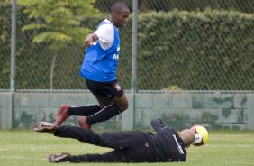 Durante o treino do Corinthians realizado esta manh no Spa Sport Resort, na cidade de Itu, interior de So Paulo, durante a pre-temporada de 2009; O time faz sua estreia no Campeonato Paulista no dia 22/01, contra o Barueri, no Pacaembu