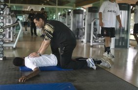 Durante o treino do Corinthians realizado esta manh no Spa Sport Resort, na cidade de Itu, interior de So Paulo, durante a pre-temporada de 2009; O time faz sua estreia no Campeonato Paulista no dia 22/01, contra o Barueri, no Pacaembu