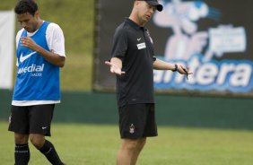 Durante o treino do Corinthians realizado esta manh no Spa Sport Resort, na cidade de Itu, interior de So Paulo, durante a pre-temporada de 2009; O time faz sua estreia no Campeonato Paulista no dia 22/01, contra o Barueri, no Pacaembu